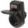 Steckdosenadapter mit Ein / Aus-Schalter 1 x Schuko Schwarz