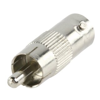 BNC-Adapter RCA male - BNC-Kupplung Silber