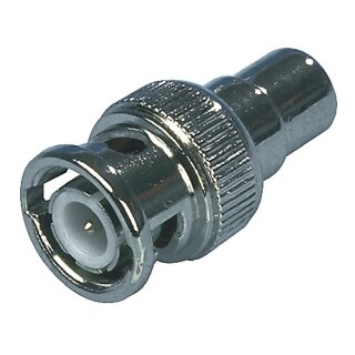 BNC-Adapter BNC-Stecker - RCA female Silber