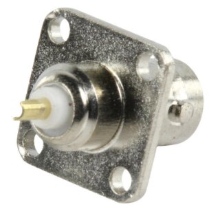 Stecker BNC Female Metall Silber