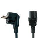 Schutzkontakt-Netzkabel Typ F (CEE 7/4) - IEC-320-C13 1.80 m Schwarz