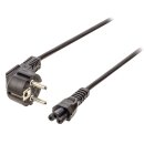 Schutzkontakt-Netzkabel Typ F (CEE 7/4) - IEC-320-C5 1.80 m Schwarz