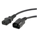 Kaltgeräte-Verlängerung IEC-320-C14 - IEC-320-C13 5.00 m Schwarz