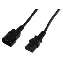 Kaltgeräte-Verlängerung IEC-320-C14 - IEC-320-C13 5.00 m Schwarz