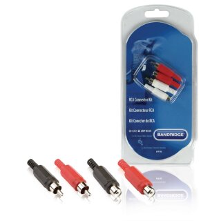 Audio-Stecker-Kit RCA Schwarz/Rot