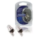 F-Stecker Wetterfest RG59 Male Silber