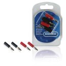 Audio-Stecker-Kit Banana Schwarz/Rot