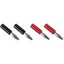 Audio-Stecker-Kit Banana Schwarz/Rot