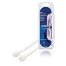 Telefonkabel RJ11 (6P4C) female - RJ11 (6P4C) female flach 5.00 m Weiss