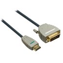 High Speed HDMI Kabel HDMI Anschluss - DVI-D 24+1p Stecker 2.00 m Blau