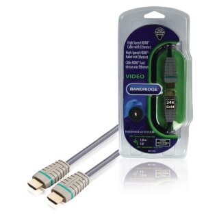 High Speed HDMI Kabel mit Ethernet HDMI Anschluss - HDMI Anschluss 3.00 m Blau