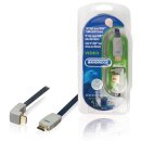 High Speed HDMI Kabel mit Ethernet HDMI Anschluss - HDMI Anschluss abgewinkelt 90° 1.00 m Blau