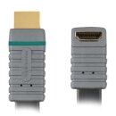 High Speed HDMI Kabel mit Ethernet HDMI Anschluss - HDMI Anschluss abgewinkelt 90° 1.00 m Blau