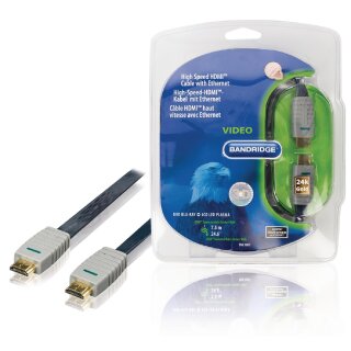 High Speed HDMI Kabel mit Ethernet HDMI Anschluss - HDMI Anschluss 7.50 m Blau