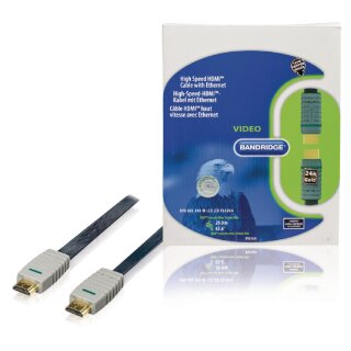 High Speed HDMI Kabel mit Ethernet HDMI Anschluss - HDMI Anschluss 20.0 m Blau