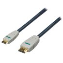 High Speed HDMI Kabel mit Ethernet HDMI Anschluss - HDMI Mini Stecker 2.00 m Blau