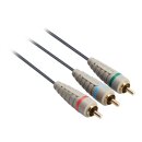 Component-Video-Kabel 3x RCA male - 3x RCA male 1.00 m Blau