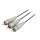 Component-Video-Kabel 3x RCA male - 3x RCA male 1.00 m Blau