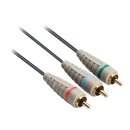 Component-Video-Kabel 3x RCA male - 3x RCA male 5.00 m Blau