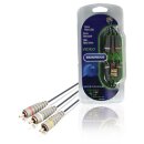 Composite-Videokabel 3x RCA male - 3x RCA male 1.00 m Blau
