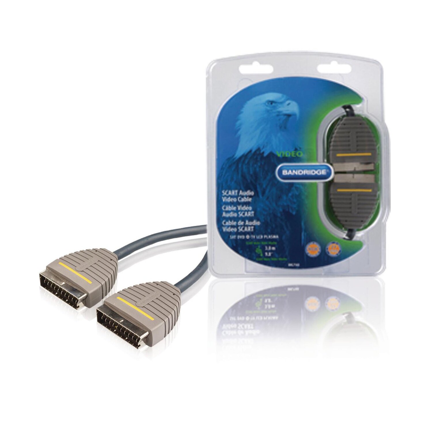 SCART-Kabel Scart-male - Scart-male 3.00 m Blau, 12,49