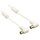 Koaxkabel 120 dB abgewinkelt Koax-Stecker - Koax-Kupplung 2.00 m Weiss
