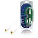 Koaxialkabel Koax-Stecker - Koax-Kupplung gerade 3.00 m Weiss