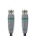 Antennenkabel F-male - F-male 1.00 m Blau