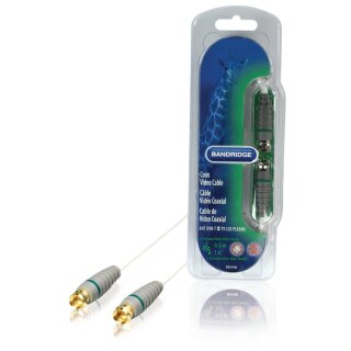 Antennenkabel F-male - F-male 0.50 m Weiss