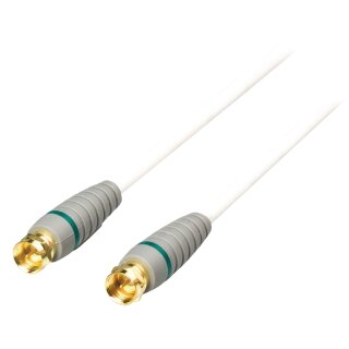Antennenkabel F-male - F-male 7.00 m Weiss