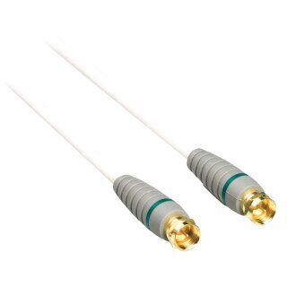 Antennenkabel F-male - F-male 7.00 m Weiss