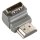 High-Speed-HDMI mit Ethernet-Adapter 90° abgewinkelt HDMI Anschluss - HDMI-Buchse Grau