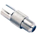 Coax-Adapter F F female - Koax-Kupplung Silber