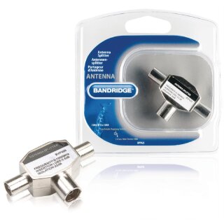 Koax-Adapter 2x Koax male - Koax-Kupplung Silber