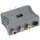 SCART-Adapter Scart-male - S-Video-female + 3x Cinch-female Grau