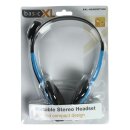 Headset am Ohr 2 x 3.5 mm Eingebautes Mikrofon 2.0 m Blau