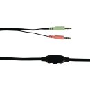 Headset am Ohr 2 x 3.5 mm Eingebautes Mikrofon 2.0 m Grün