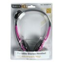 Headset am Ohr 2 x 3.5 mm Eingebautes Mikrofon 2.0 m Rosa