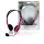 Headset am Ohr 2 x 3.5 mm Eingebautes Mikrofon 2.0 m Rosa