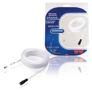 Antennen-Kabel Kit F-Anschluss Weiss