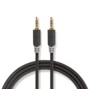 Stereo Audiokabel | 3,5-mm-Stecker  -  3,5-mm-Stecker | 1,0 m | Anthrazit