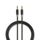 Stereo Audiokabel | 3,5-mm-Stecker  -  3,5-mm-Stecker | 1,0 m | Anthrazit