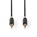 Stereo Audiokabel | 3,5-mm-Stecker  -  3,5-mm-Stecker | 1,0 m | Anthrazit