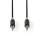 Stereo Audiokabel | 3,5-mm-Stecker  -  3,5-mm-Stecker | 1,0 m | Anthrazit