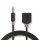 Stereo Audiokabel | 3,5-mm-Stecker  -  2x 3,5-mm-Buchse | 0,2 m | Anthrazit