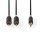 Stereo Audiokabel | 3,5-mm-Stecker  -  2x Cinch-Stecker | 3,0 m | Anthrazit