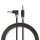 Stereo Audiokabel | 3,5-mm-Stecker  -  3,5-mm-Stecker, angewinkelt | 1,0 m | Anthrazit