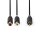 Subwoofer Kabel | Cinch-Stecker  -  2x Cinch-Buchse | 0,2 m | Anthrazit