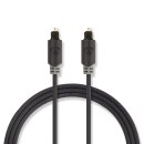 Optisches Audiokabel | TosLink-Stecker  -  TosLink-Stecker | 1,0 m | Anthrazit