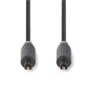 Optisches Audiokabel | TosLink-Stecker  -  TosLink-Stecker | 1,0 m | Anthrazit